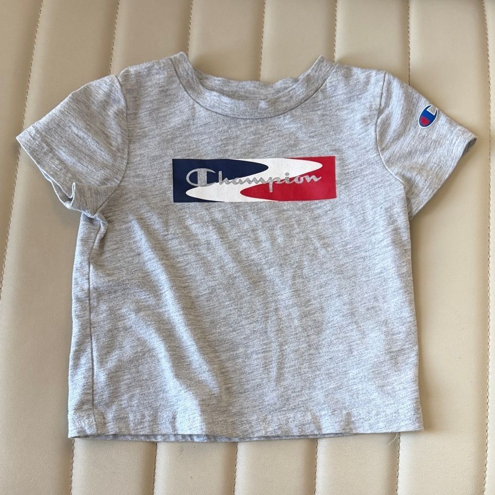 Champion Kids T-Shirt with Red, White, and Blue Logo